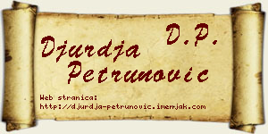 Đurđa Petrunović vizit kartica